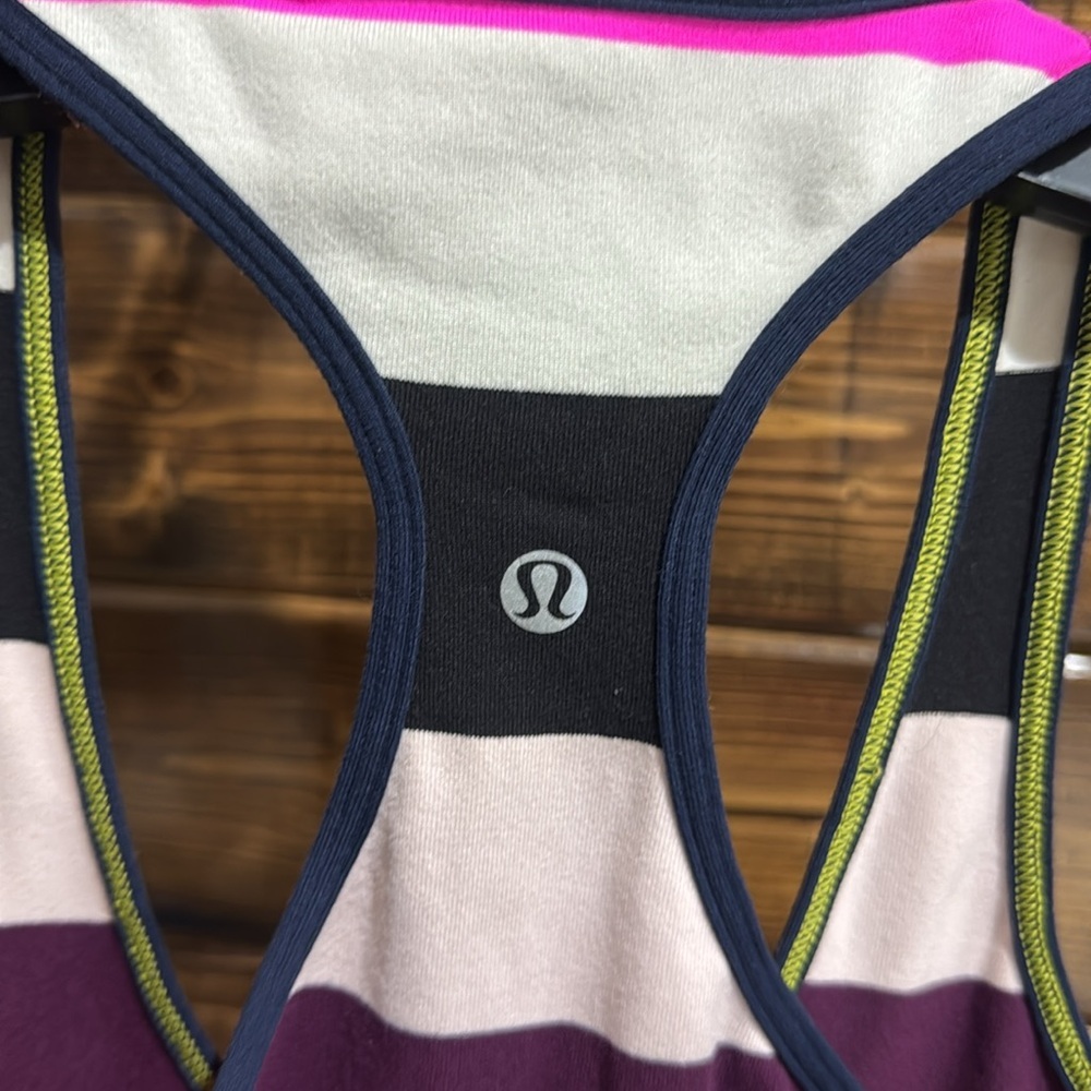 Lululemon XS Striped Racerback Tank Top - Picture 9 of 9